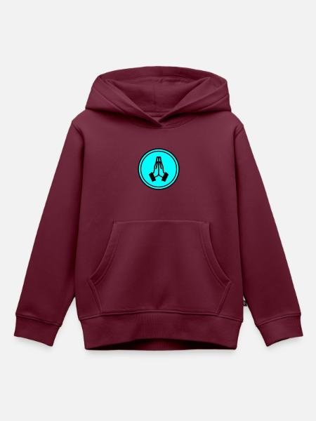 Beten Hände Kreis - Kinder Premium Organic Hoodie - Burgunderrot
