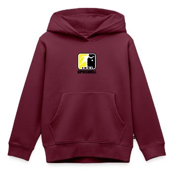 Roundnet Spike Ball Spikeball Fun - Kinder Premium Organic Hoodie - Burgunderrot - Vorne - AI Model Kid Female (0cm)