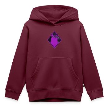 Katze Galaxy pink - Kinder Premium Organic Hoodie - Burgunderrot - Vorne - AI Model Kid Female (0cm)