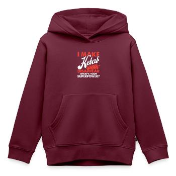 döner kebab - Kinder Premium Organic Hoodie - Burgunderrot - Vorne - AI Model Kid Female (0cm)