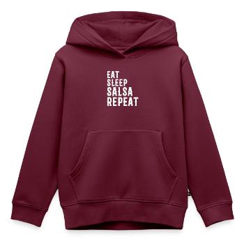 Salsa Musik Salsa Tanz - Kinder Premium Organic Hoodie - Burgunderrot - Vorne - AI Model Kid Female (0cm)