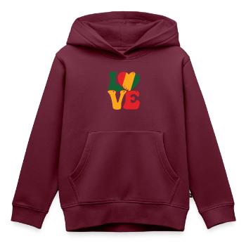 Ich bin Schwarze Geschichte Schwarzer - Kinder Premium Organic Hoodie - Burgunderrot - Vorne - AI Model Kid Female (0cm)