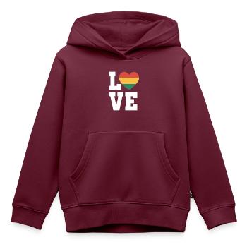 Ich bin Schwarze Geschichte Schwarzer - Kinder Premium Organic Hoodie - Burgunderrot - Vorne - AI Model Kid Female (0cm)