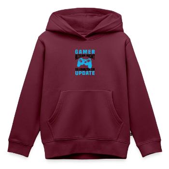 Gamer Altern Nicht Sie Erhalten Ein Update Zocker - Kinder Premium Organic Hoodie - Burgunderrot - Vorne - AI Model Kid Female (0cm)