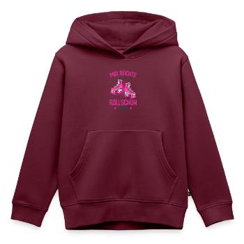 Rollschuhe - Kinder Premium Organic Hoodie - Burgunderrot - Vorne - AI Model Kid Female (0cm)