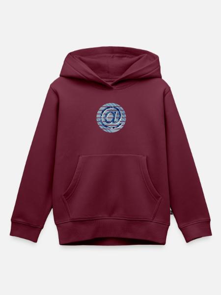 et e 12 - Kinder Premium Organic Hoodie - Burgunderrot