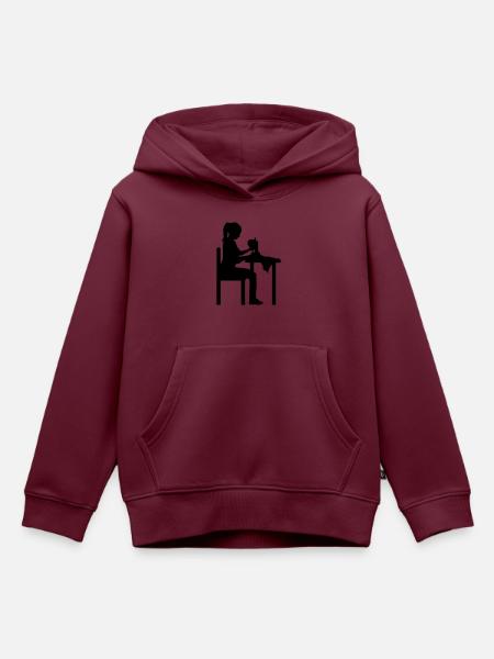 Nähen - Kinder Premium Organic Hoodie - Burgunderrot