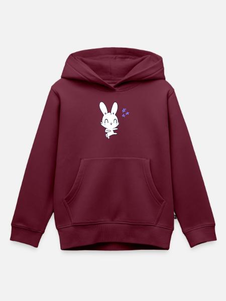 Häschen Design - Kinder Premium Organic Hoodie - Burgunderrot