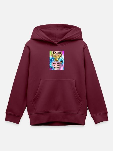 EXTRA Design - Kinder Premium Organic Hoodie - Burgunderrot