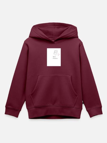 Beste Freundin - Kinder Premium Organic Hoodie - Burgunderrot