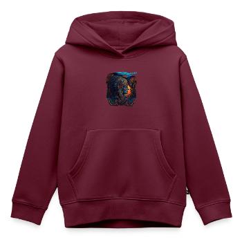 Der Geist von Sobek-Ra-ḥnwt von Mvisionary - Kinder Premium Organic Hoodie - Burgunderrot - Vorne - AI Model Kid Female (0cm)