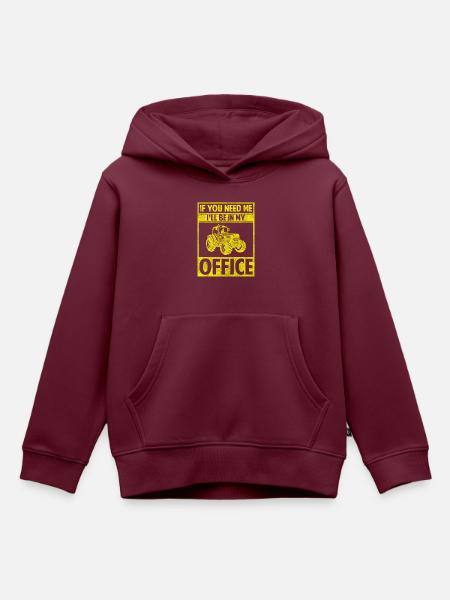 Bauer Anbau Acker Fahrzeug - Kinder Premium Organic Hoodie - Burgunderrot