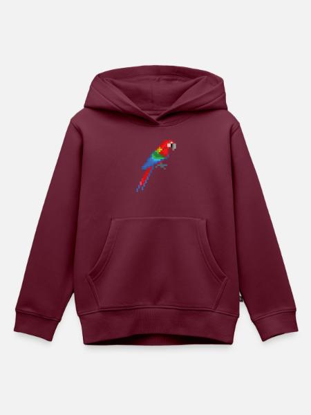 Vogel - Kinder Premium Organic Hoodie - Burgunderrot