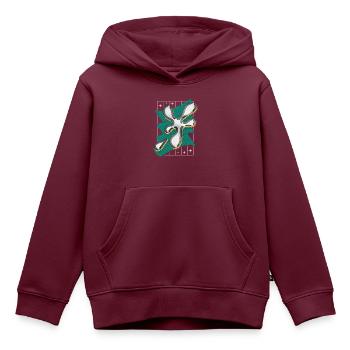 Chrome Bubble Trend - Kinder Premium Organic Hoodie - Burgunderrot - Vorne - AI Model Kid Female (0cm)