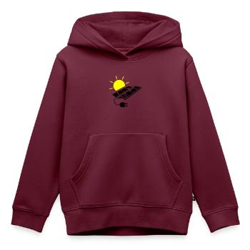 Photovoltaik Anlage Solar Energie - Kinder Premium Organic Hoodie - Burgunderrot - Vorne - AI Model Kid Female (0cm)