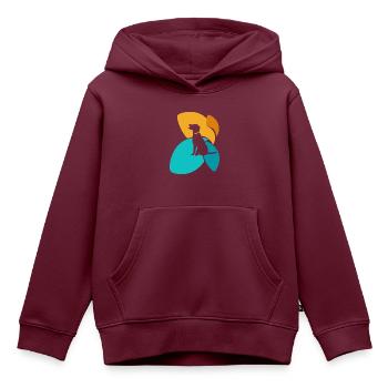 Hundetraining Hundeschule - Kinder Premium Organic Hoodie - Burgunderrot - Vorne - AI Model Kid Female (0cm)