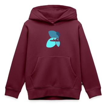 Kajak Paddeln - Kinder Premium Organic Hoodie - Burgunderrot - Vorne - AI Model Kid Female (0cm)