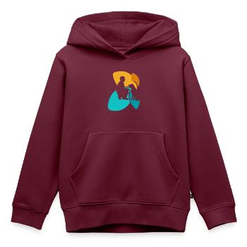 Hundeschule Hundetraining Hundesport - Kinder Premium Organic Hoodie - Burgunderrot - Vorne - AI Model Kid Female (0cm)