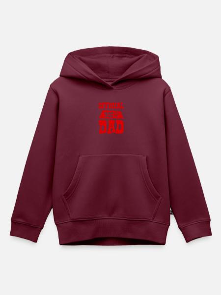 Hunde Papa - Kinder Premium Organic Hoodie - Burgunderrot