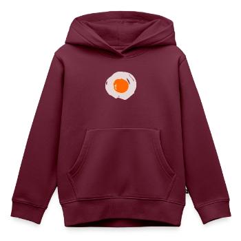 Spiegelei - Kinder Premium Organic Hoodie - Burgunderrot - Vorne - AI Model Kid Female (0cm)