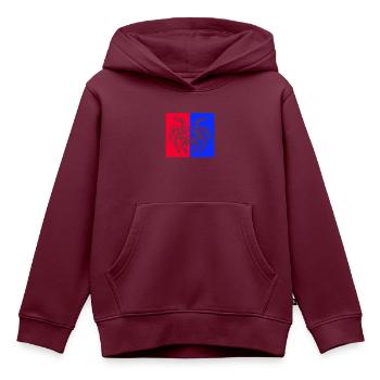spinne spider - Kinder Premium Organic Hoodie - Burgunderrot - Vorne - AI Model Kid Female (0cm)