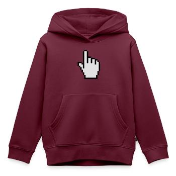 Mauszeiger - Kinder Premium Organic Hoodie - Burgunderrot - Vorne - AI Model Kid Female (0cm)
