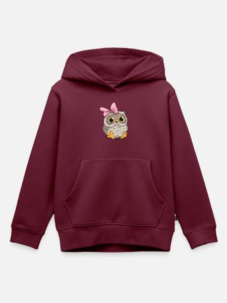 bird - Kinder Premium Organic Hoodie - Burgunderrot