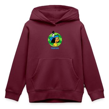 Yakari Gesicht - Kinder Premium Organic Hoodie - Burgunderrot - Vorne - AI Model Kid Female (0cm)