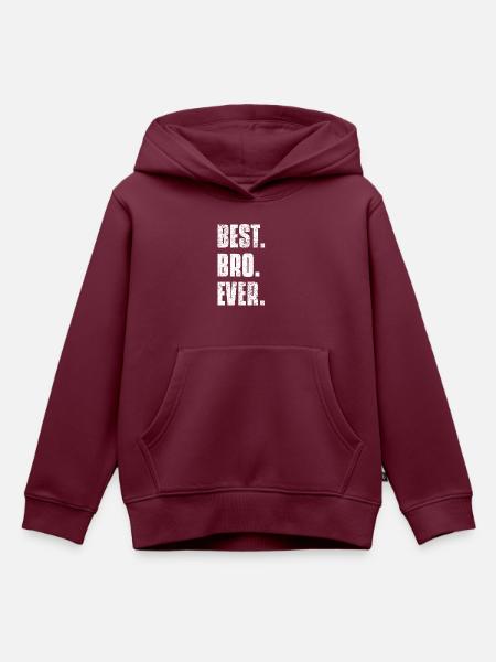 Bruder - Bester Bruder - Kinder Premium Organic Hoodie - Burgunderrot