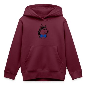Husky Babykleidung Kinderkleidung - Kinder Premium Organic Hoodie - Burgunderrot - Vorne - AI Model Kid Female (0cm)