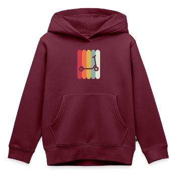 E-Scooter Roller Scooter - Kinder Premium Organic Hoodie - Burgunderrot - Vorne - AI Model Kid Female (0cm)