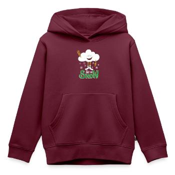 Trolls Let It Snow Mit Wolken Guy - Kinder Premium Organic Hoodie - Burgunderrot - Vorne - AI Model Kid Female (0cm)