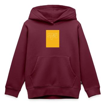 Lyon orange - Kinder Premium Organic Hoodie - Burgunderrot - Vorne - AI Model Kid Female (0cm)