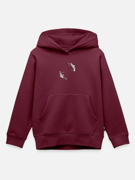 Evandro Rahmen - Kinder Premium Organic Hoodie - Burgunderrot
