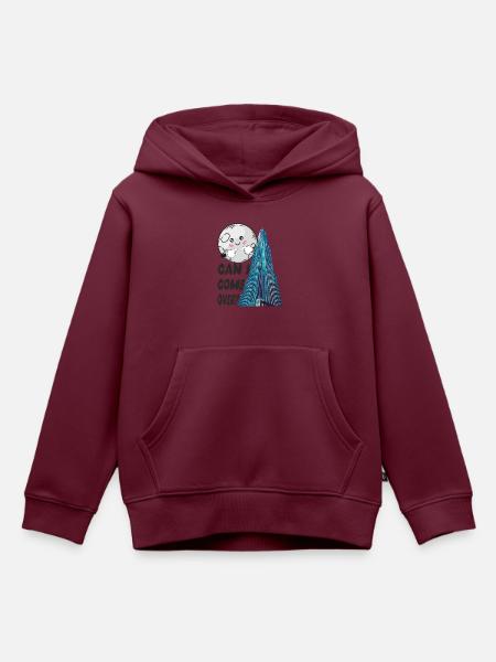 can i come over? - Kinder Premium Organic Hoodie - Burgunderrot