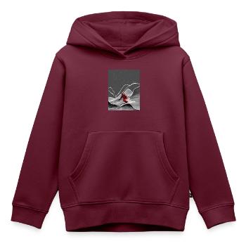 Skifahren in den Schneebergen Snowy Mountain Ski - Kinder Premium Organic Hoodie - Burgunderrot - Vorne - AI Model Kid Female (0cm)