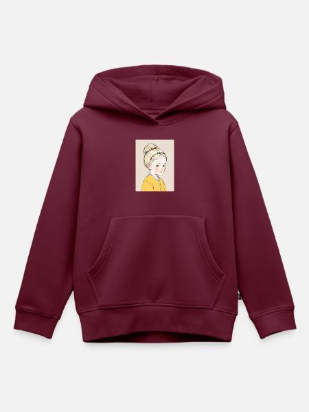 Blühende Unschuld - Kinder Premium Organic Hoodie - Burgunderrot