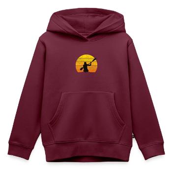 Paddeln - Kinder Premium Organic Hoodie - Burgunderrot - Vorne - AI Model Kid Female (0cm)