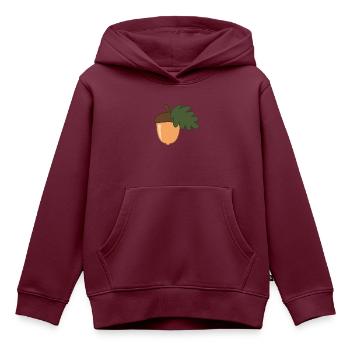 Eichel Nuss - Kinder Premium Organic Hoodie - Burgunderrot - Vorne - AI Model Kid Female (0cm)
