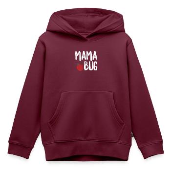 Mama Bug - Kinder Premium Organic Hoodie - Burgunderrot - Vorne - AI Model Kid Female (0cm)
