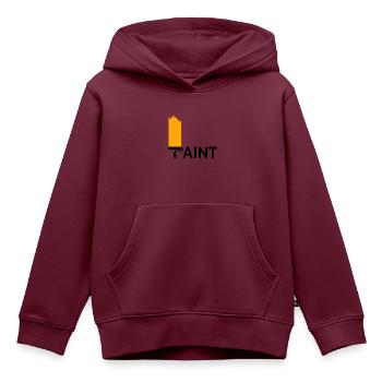 Paint - Kinder Premium Organic Hoodie - Burgunderrot - Vorne - AI Model Kid Female (0cm)