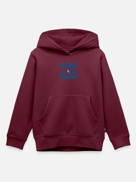 FUTURE MEETS TRADITION - Kinder Premium Organic Hoodie - Burgunderrot