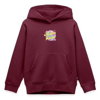 Buntes Modern Dance design für Kinder und Teenies - Kinder Premium Organic Hoodie - Burgunderrot - Vorne - AI Model Kid Female (0cm)