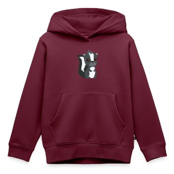 Stinktier - Kinder Premium Organic Hoodie - Burgunderrot - Vorne - AI Model Kid Female (0cm)