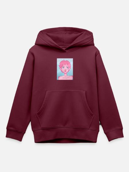 Süßigkeiten Crush - Kinder Premium Organic Hoodie - Burgunderrot