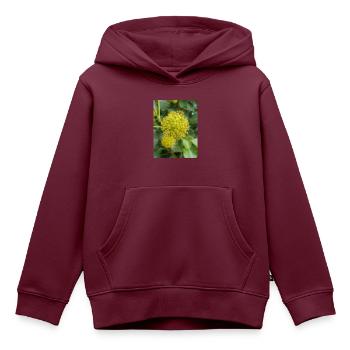Persischer Efeu (Kolchischer Efeu) - Kinder Premium Organic Hoodie - Burgunderrot - Vorne - AI Model Kid Female (0cm)
