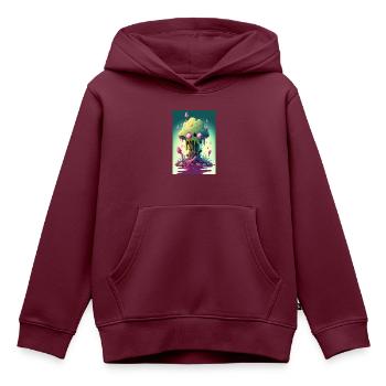 Zombie Die Eiskönigin - Kinder Premium Organic Hoodie - Burgunderrot - Vorne - AI Model Kid Female (0cm)