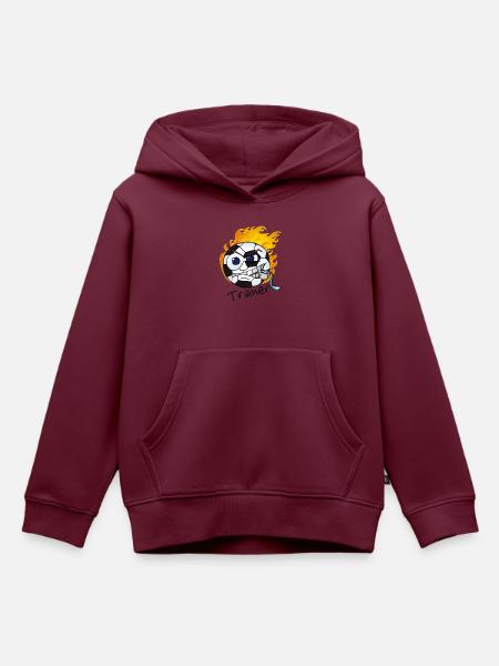 soccer_trainer - Kinder Premium Organic Hoodie - Burgunderrot