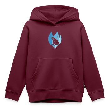 Frosch Teich - Kinder Premium Organic Hoodie - Burgunderrot - Vorne - AI Model Kid Female (0cm)