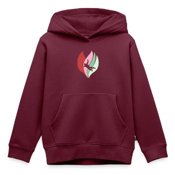 Skydive Base Jumping Flugsport - Kinder Premium Organic Hoodie - Burgunderrot - Vorne - AI Model Kid Female (0cm)